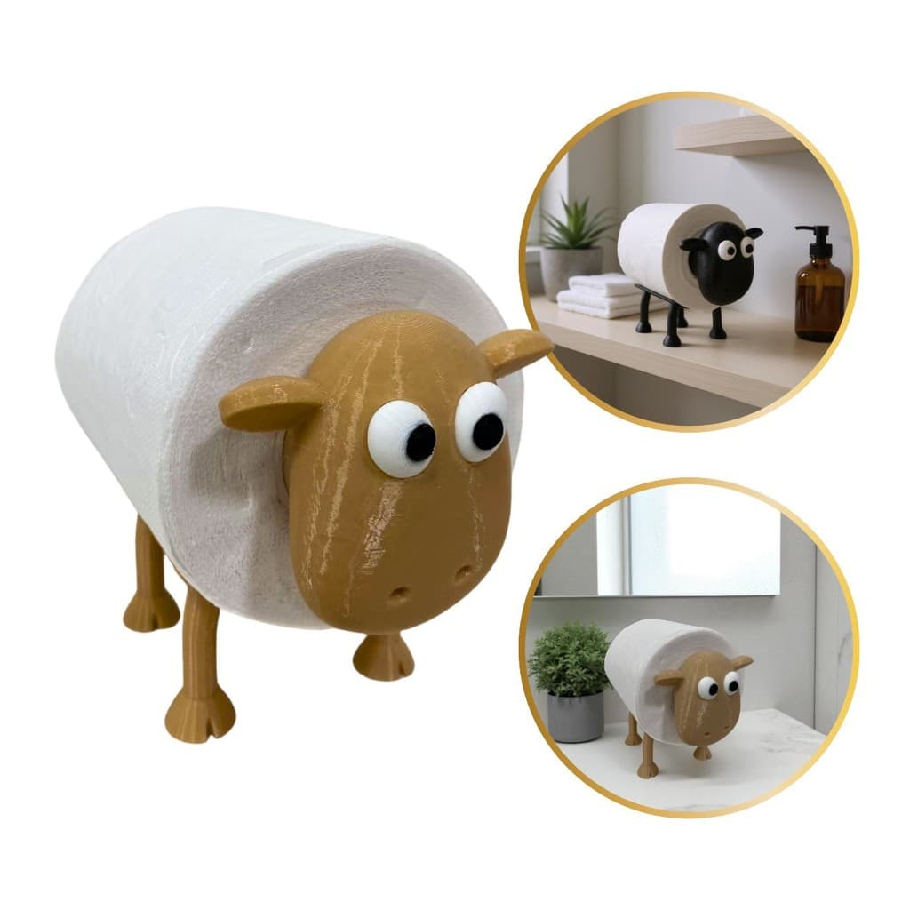 Suporte para Papel Higiênico Elegante em Forma de Ovelha