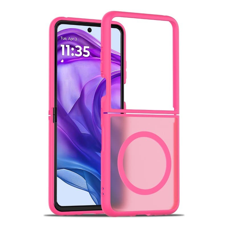 Capa Magnética Fosca Para Motorola Razr 60 50 Ultra 2025 + 2024 , À Prova De Choque , Carregamento Sem Fio , Traseira ,