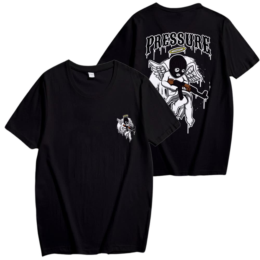 Camiseta Masculina Baby Angel Mask Gangster Ak47 Streetwear