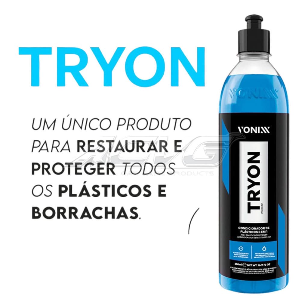 Tryon VONIXX 3 Em 1 Restaurador Automotivo De Plásticos e Borrachas