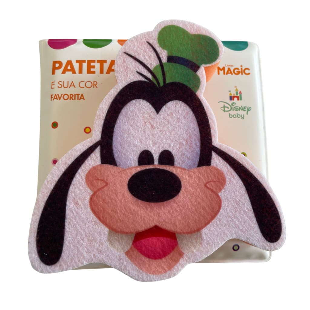 Disney Baby PATETA E SUA COR FAVORITA Livro + Esponja Banho Impermeável Colorido Interativo