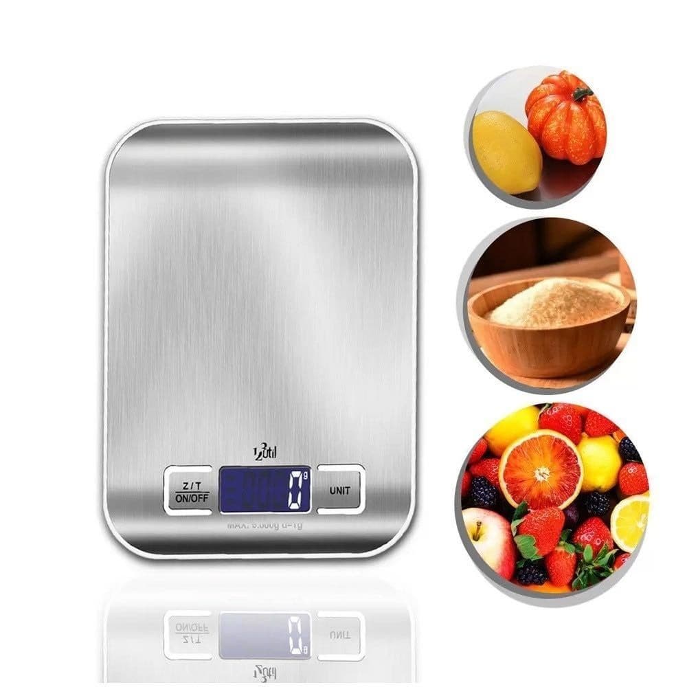 Balança Digital Cozinha Inox Alta Precisão Escala 1g - 1g À 10kg Pilhas Inclusas