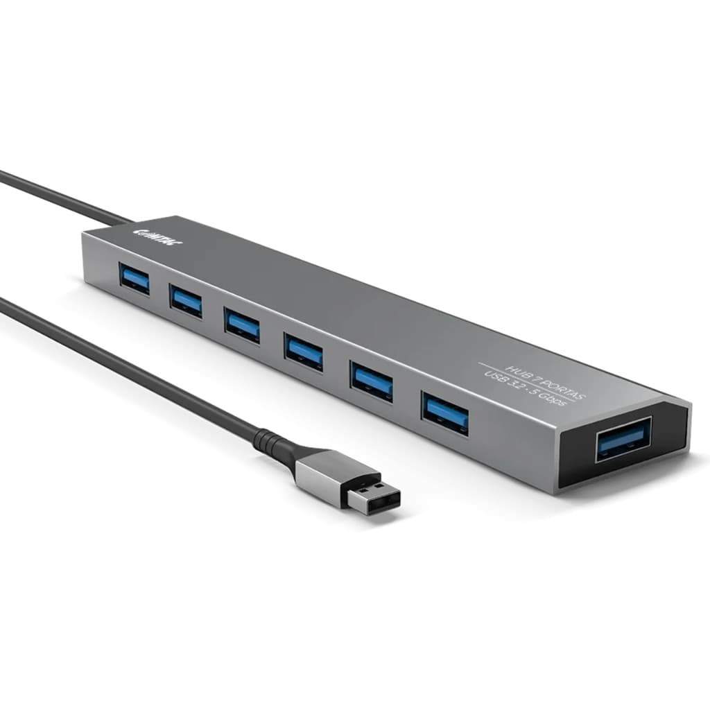 Hub USB 3.2 5Gbps 7 Portas Linha Aluminium 9452 Comtac