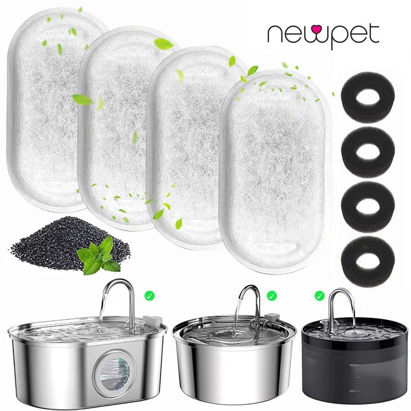 4 Peças Substituto Filtro De Carbono Ativado Para Gatos Filtros De Substituição De Fonte De Água Acessórios Distribuidor