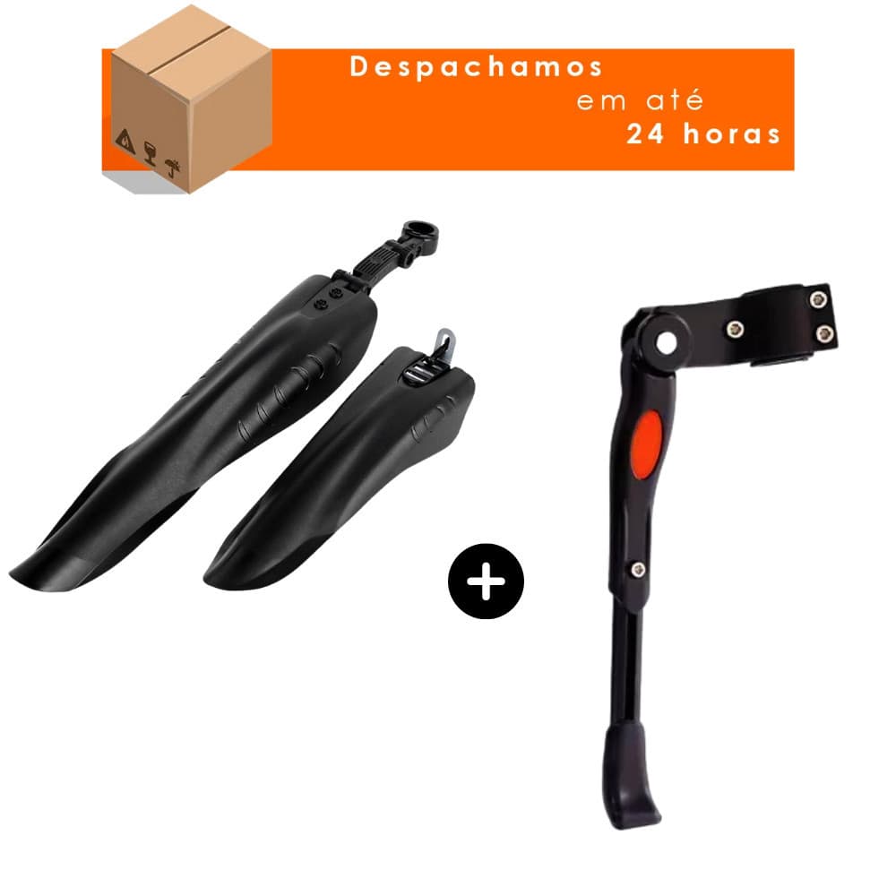 Kit Paralama De Bike Nylon Mtb Down Hill Cross E Descanso Lateral Bike Regulável Aro 24 26 27.5 29
