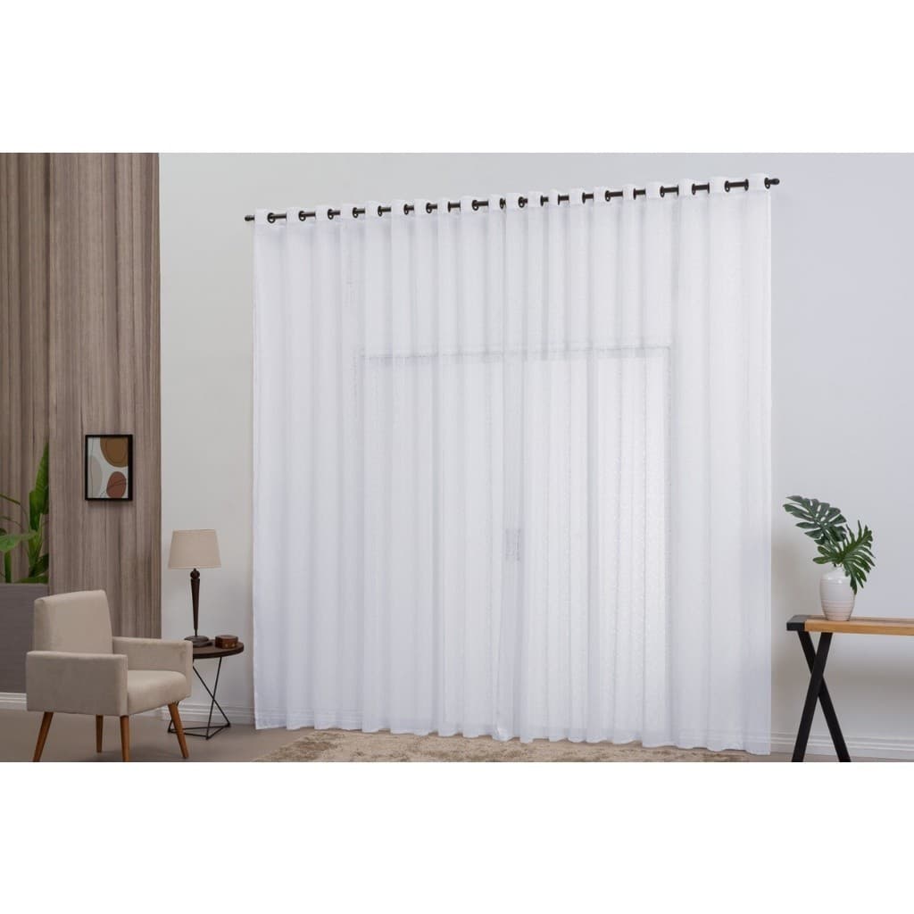 Cortina de Renda 08 Metros Premium Para Sala Cozinha Luxo