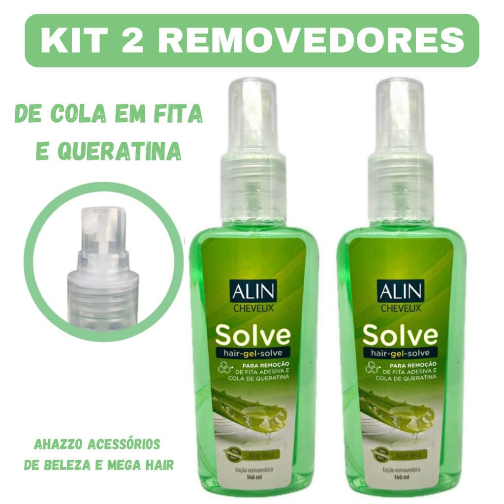 Kit 2 Removedores De Mega Hair Alin Gel Solve 140ml