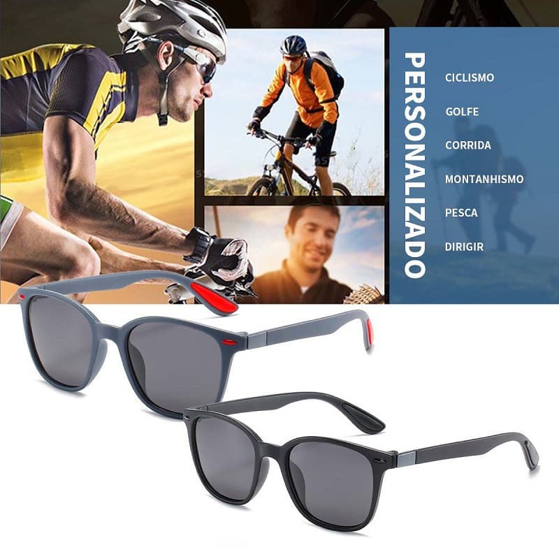 P21 Confira os óculos de sol masculinos esportivos resistentes aos raios UV