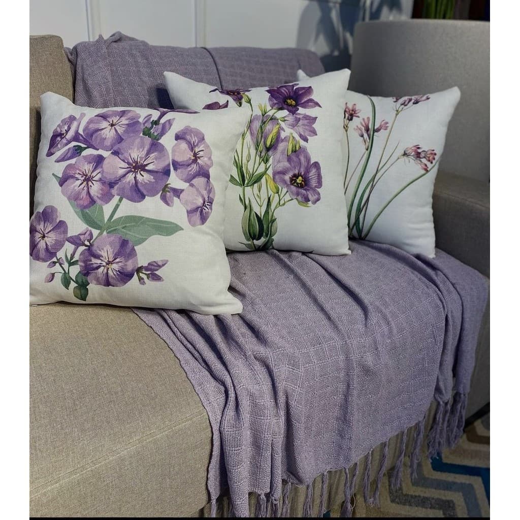 Manta para Sofa Lilás. Tear Mineiro, decoração cama.