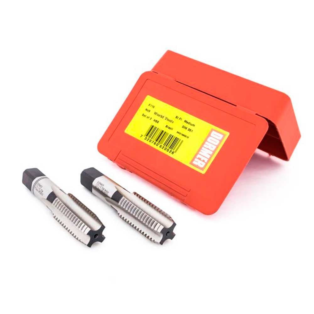 Jogo de macho manual com 2 peças 12 x 1,75 mm - Dormer