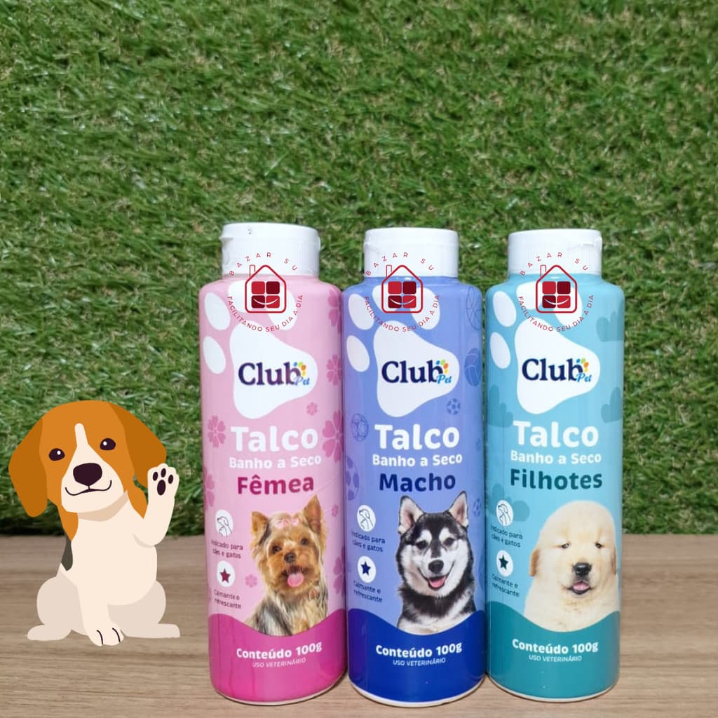Talco Banho A Seco Para Cães E Gatos - 100g