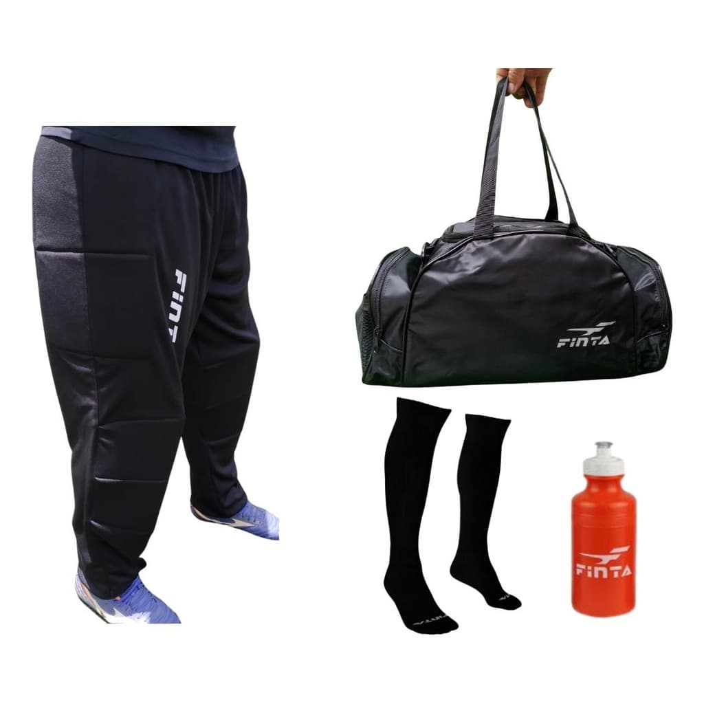 Kit Calça De Goleiro Bolsa Esportiva Meião Futebol Brinde