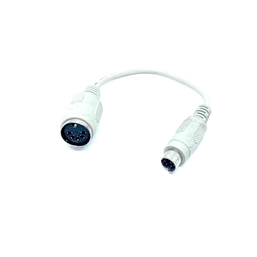 KIT COM 02 PEÇAS - CABO TECLADO MINI DIN 6VIAS M DIN 5VIAS F 0,2MTS