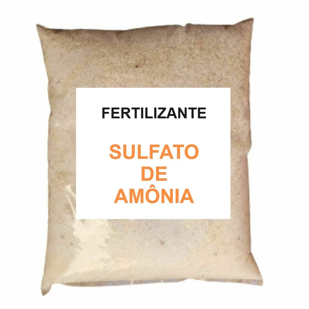Fertilizante Sulfato de Amônio  - Totalmente Solúvel -  Adubo e Fertilizante 01Kg