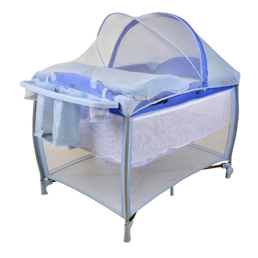 Berço Infantil Portátil New Aconchego Azul Burigotto Até 15k