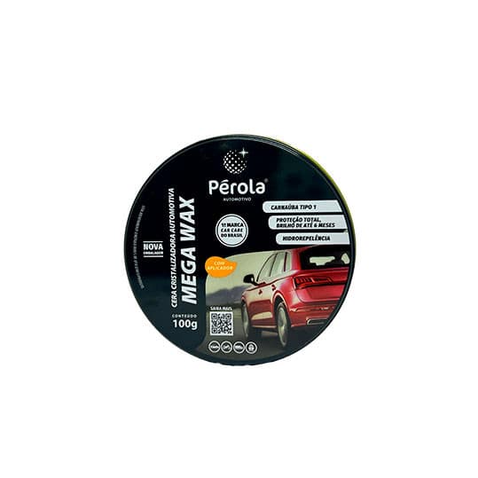 Cera automotiva Cristalizadora Mega Wax 100 Grs. Pérola
