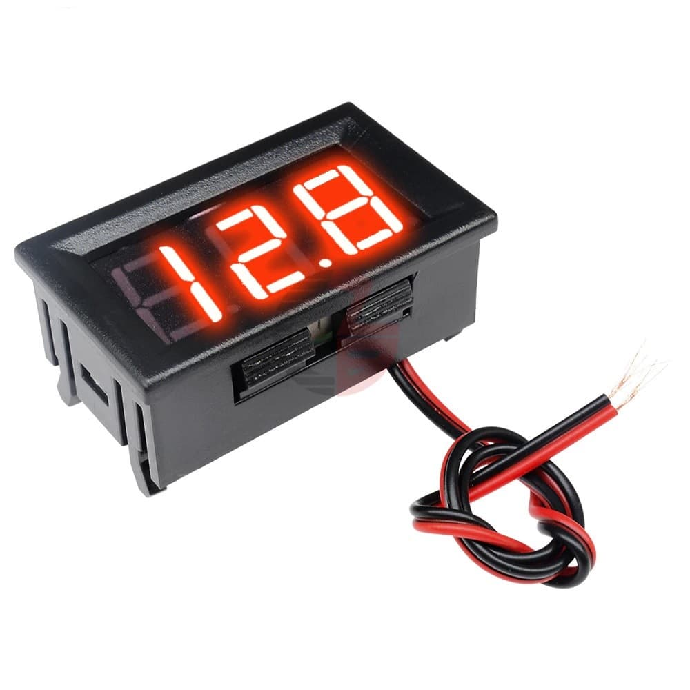 Voltímetro Display 4.5-30V Led Digital Medidor de Tensão Digital de dois fios 0.56 Polegadas