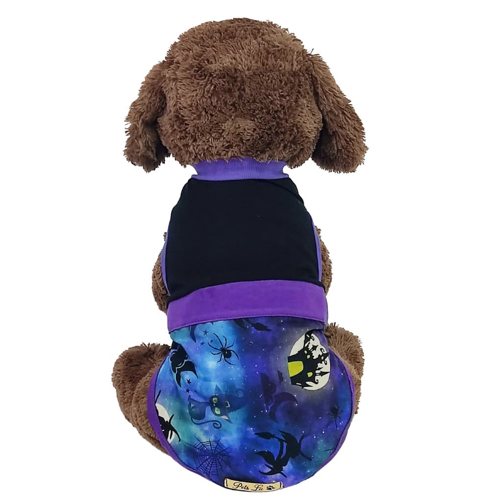 Roupa Pet Regata dia Bruxa Halloween macabro roupinha cachorro assombração