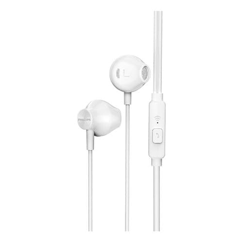 Fone De Ouvido In Ear Philips Taue101 WT Branco formato Apple Airpods ctrl chamada/mídia c/microfone TAUE101WT