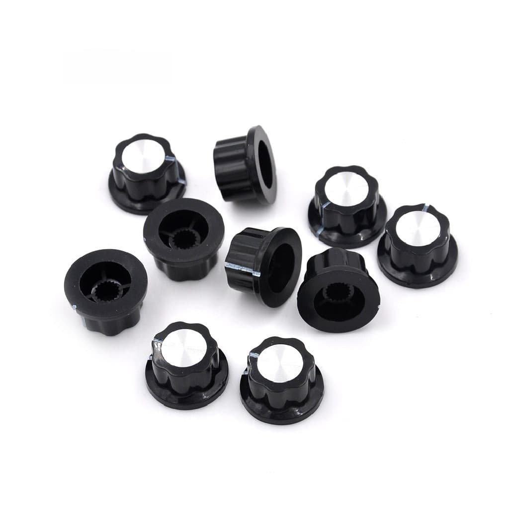 10 Pcs Potentiometer Knob Rotary Control Turning Bakelite Hole Dia 6mm Popular goods