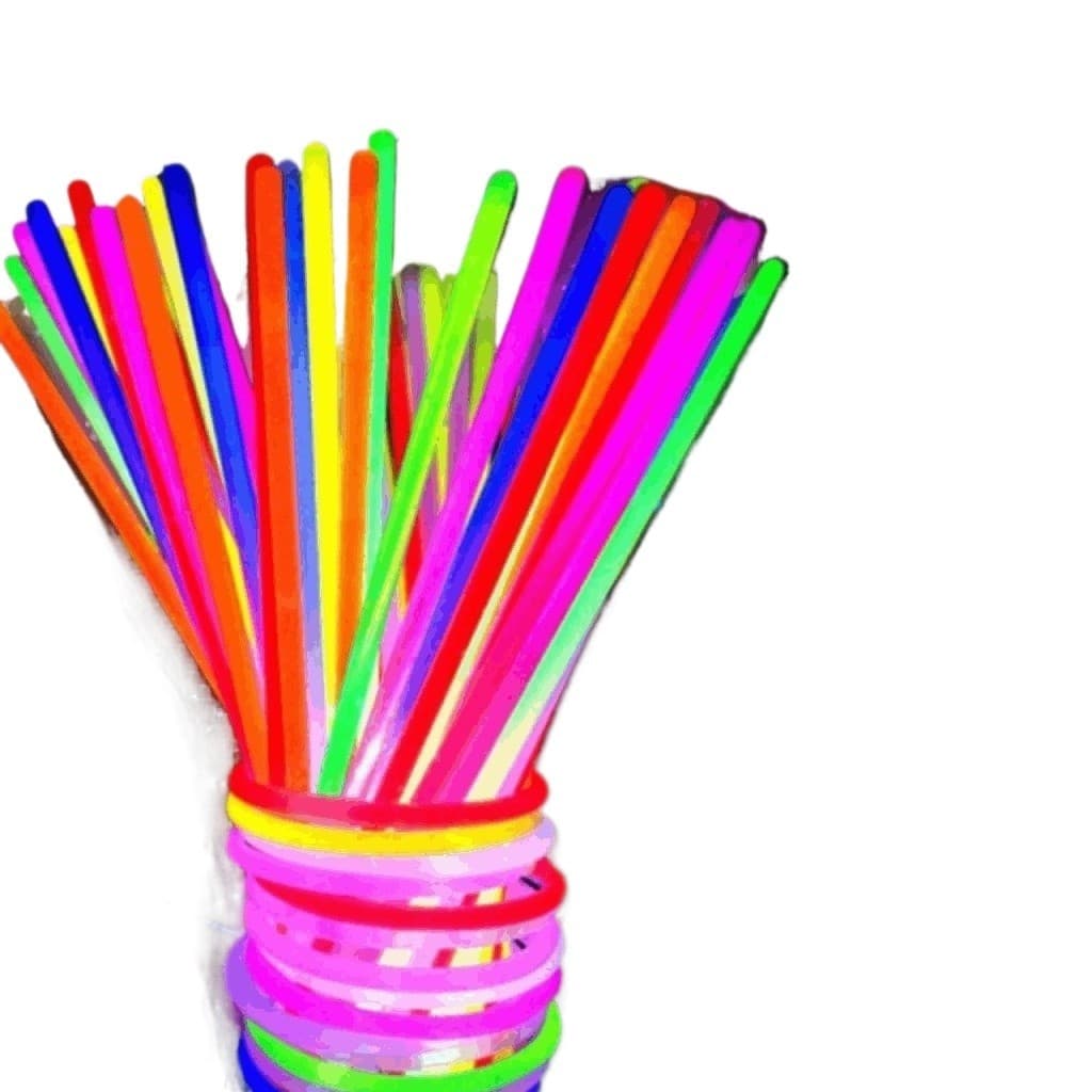 Pulseira Neon Alto Brilho Fluorescente Tubo C/100 Diversas Cores Brilha No Escuro