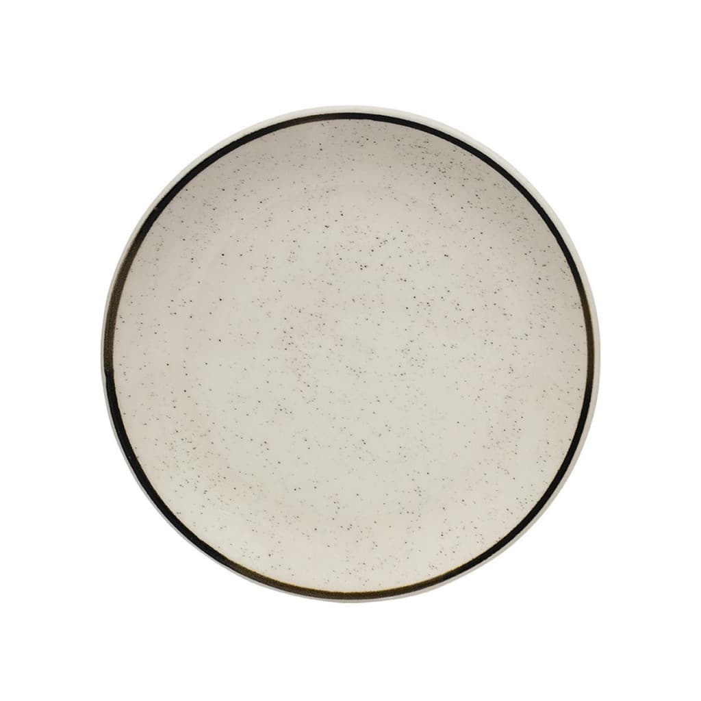 1 Prato Sobremesa Unni Brisa 20cm Cerâmica Sofisticada Oxford Mesa Posta para Jantar e Sobremesas