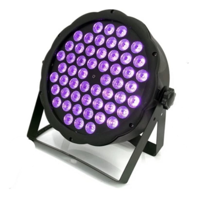 Canhão Refletor Luz Led Par 64 Rbgw 54 Leds 3w Strobo Dmx Dj