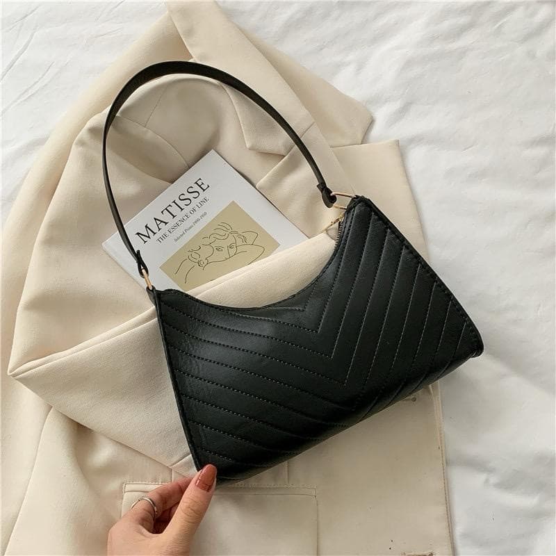 Bolsa Feminina Baguete Pequena De Ombro Bordado Tiracolo Canoa Moda Blogueira Promoção