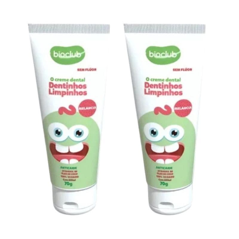 Gel Dental Infantil Vegano Bioclub Sabor Melancia Bebês -2 Unidades