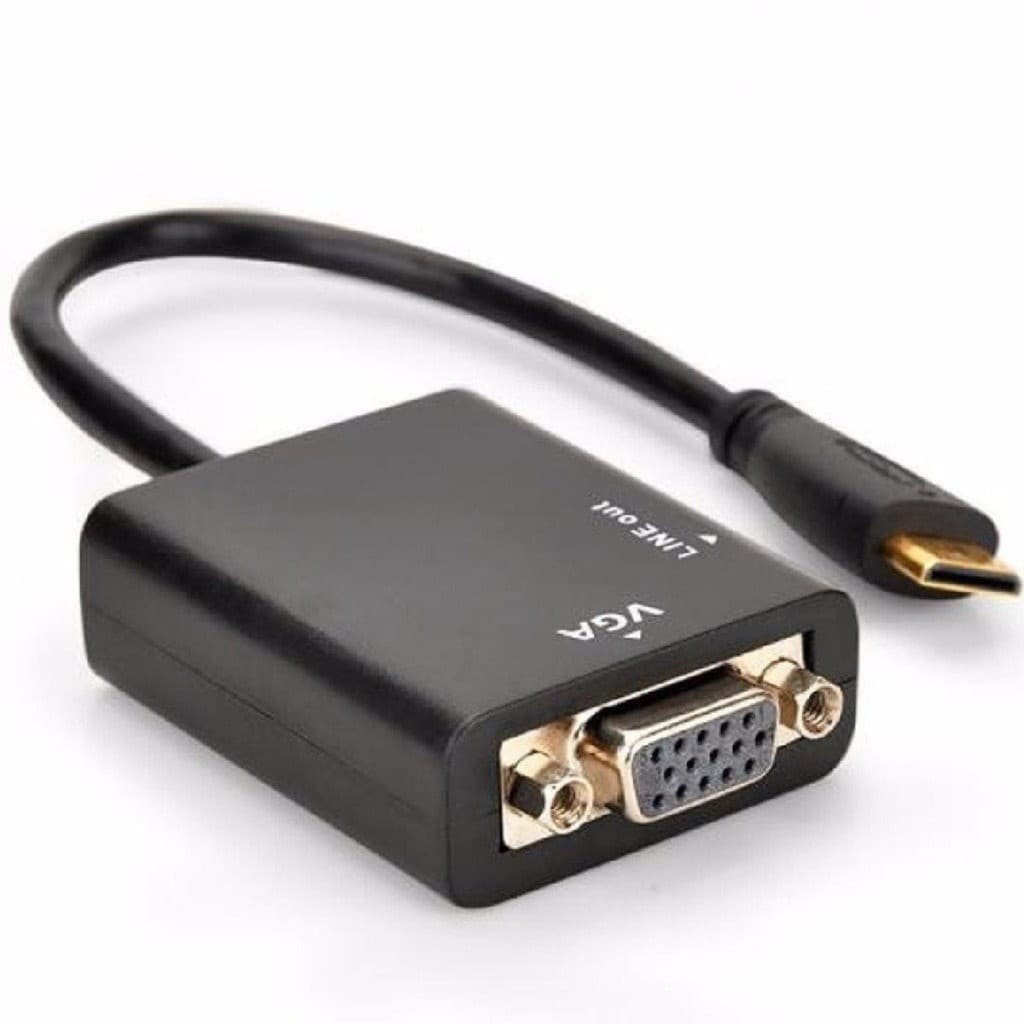 Cabo Conversor Hdmi P/ Vga Pc Xbox Monitor C/ Saída De Áudio