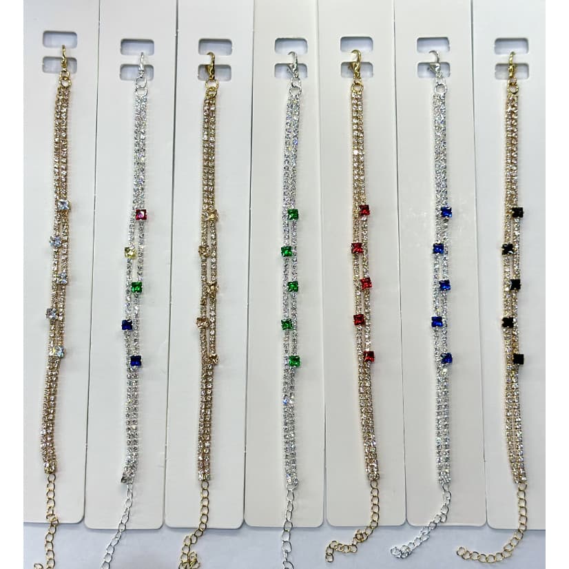 Pulseira Com Pedra Zircônia Com Duas Voltasliligirl