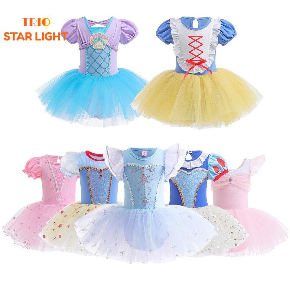 Vestido De Balé Estilo Princesa Para Meninas , Fantasia De Performance Em Palco De Menina Festa De Aniversário , " Branc