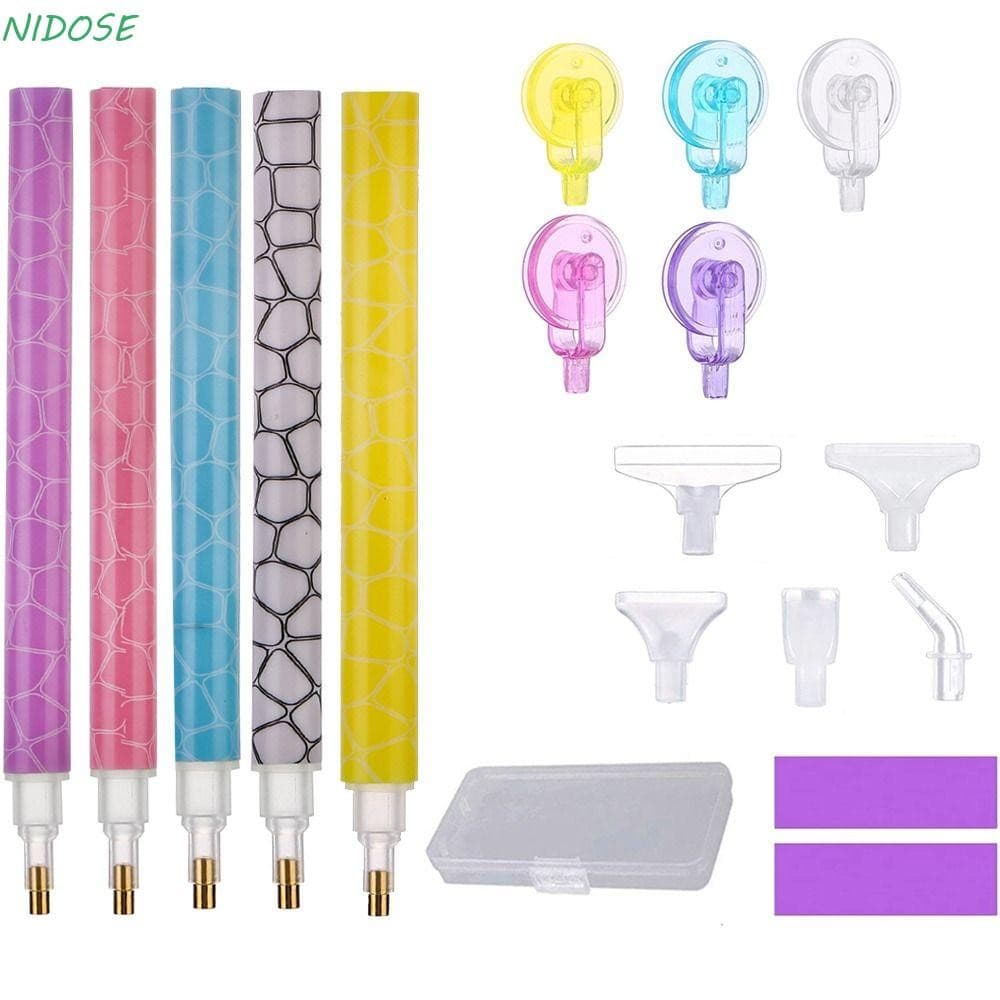 Kit De Caneta De Pintura Diamante NIDOSE , Rolo Broca De Bordado DIY , Cabeças Substituição De Ferramenta De