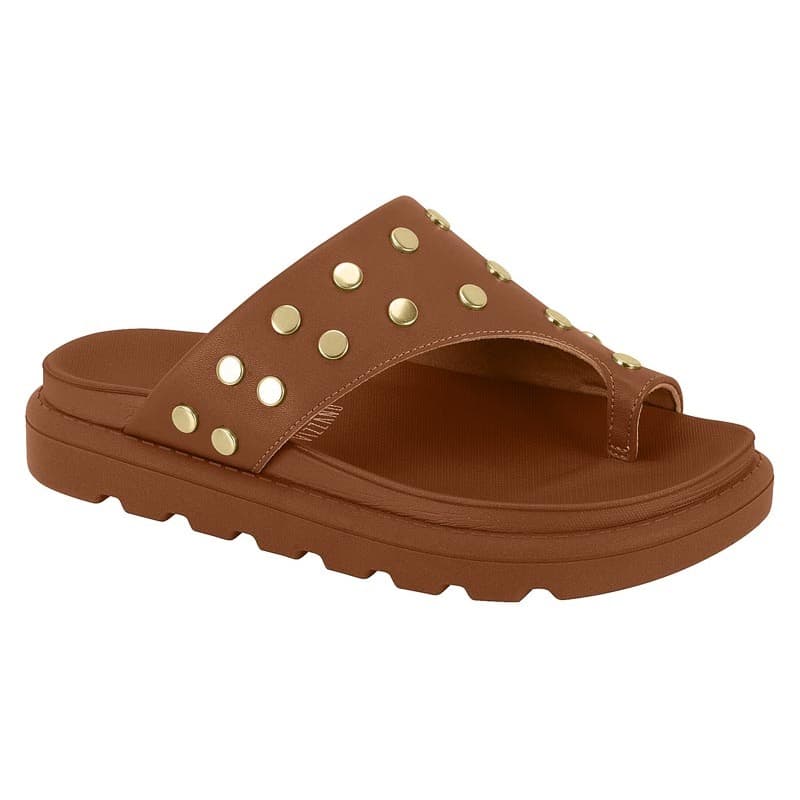 Tamanco Feminino Rasteira Conforto Brilho Vizzano Original