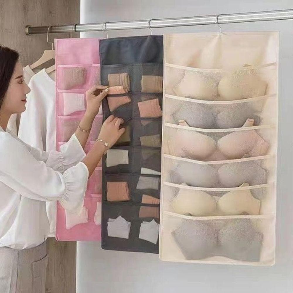Cabide Organizador de Guarda-Roupa Suspenso com 36 Bolsos