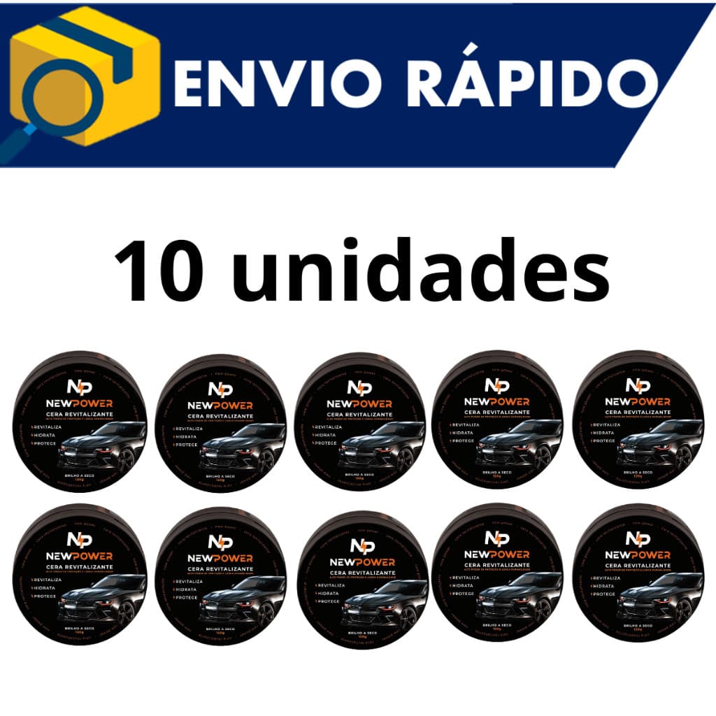 Cera Revitalizadora de Plástico New Power - Produto Oficial 10 Unidades