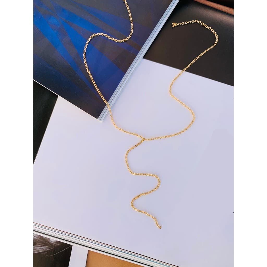 Colares semi joia a Ouro colar modelo gravata delicada minimalista