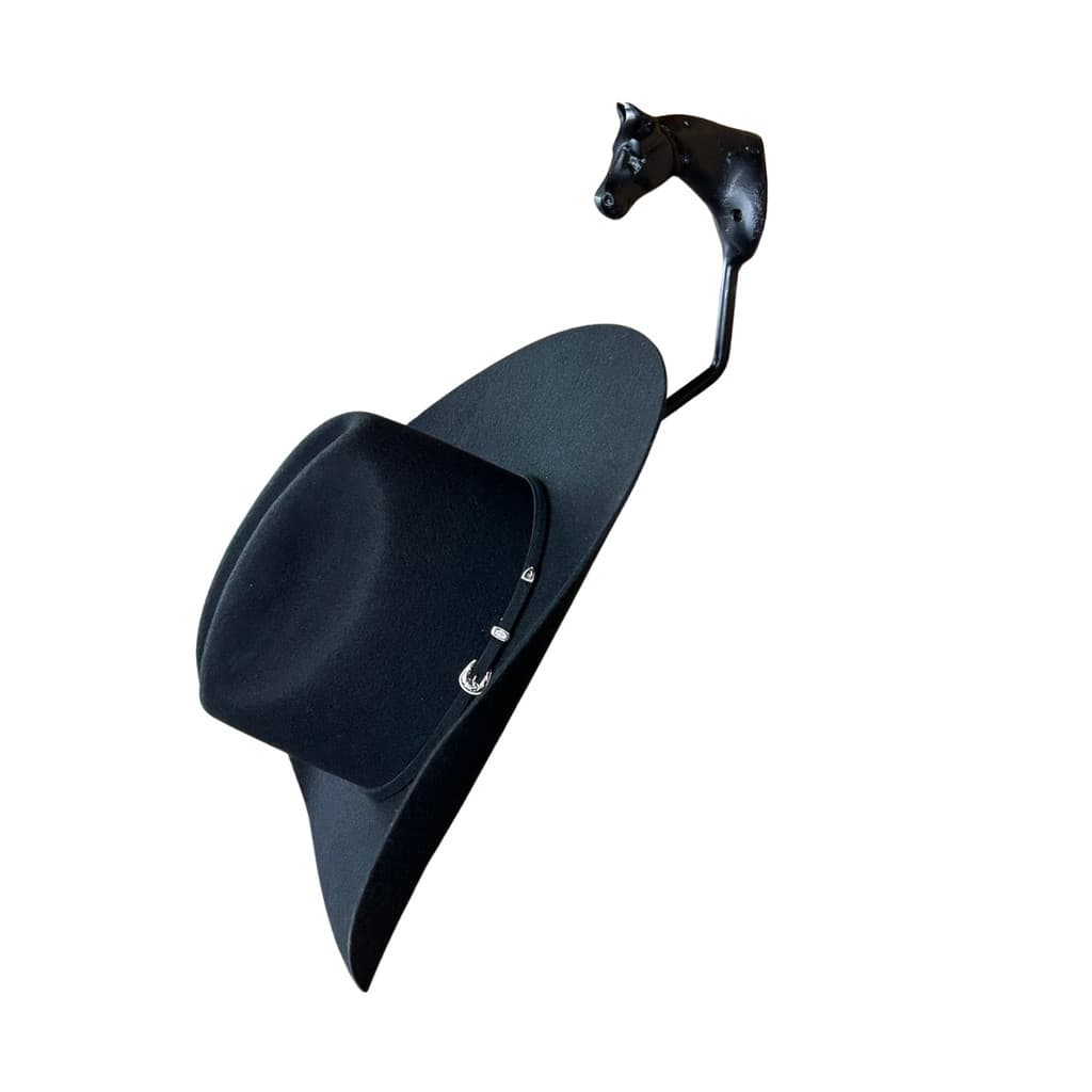 Suporte para chapéu de arco cabeça cavalo preto organizador pendurador alumínio fundido para boné toalha guardanapo