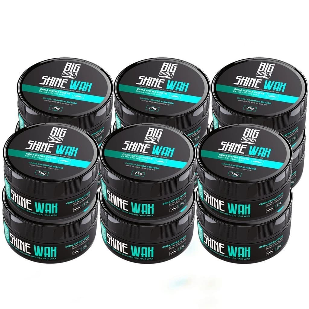 Pasta Capilar Shine Wax Big Barber 75g Efeito Brilho Caixa Com 12 Unidades