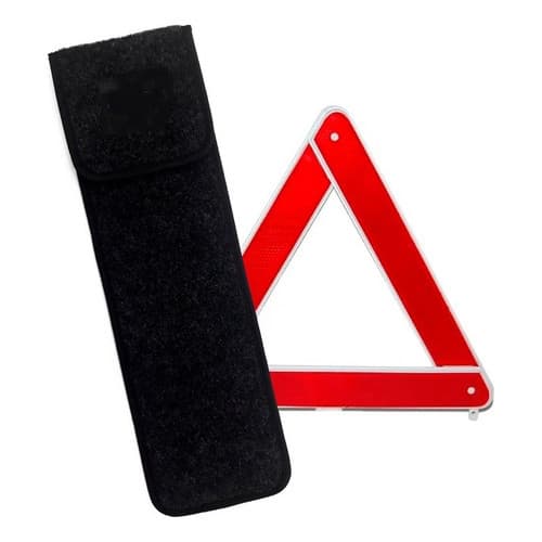 Kit Equipamento de Segurança com Triângulo de Sinalização + Capa em Carpete para Carros