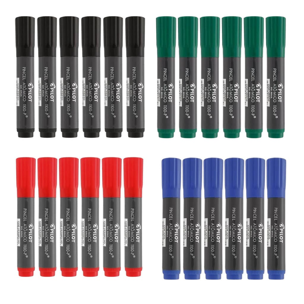 PINCEL ATOMICO PILOT 1100.P RECARREGAVEL COM 06 UNIDADES