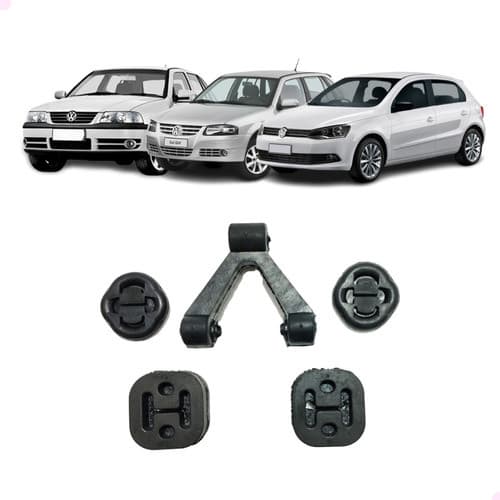 Kit Borracha Coxim Escapamento  Gol G3 Gol G4 Gol G5