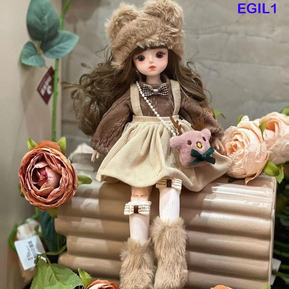 EGIL1 Princesa Dress Up Bonecas Bjd , 1/6 SD Salto Alto 30cm Boneca Com Roupas , Cabelo Longo