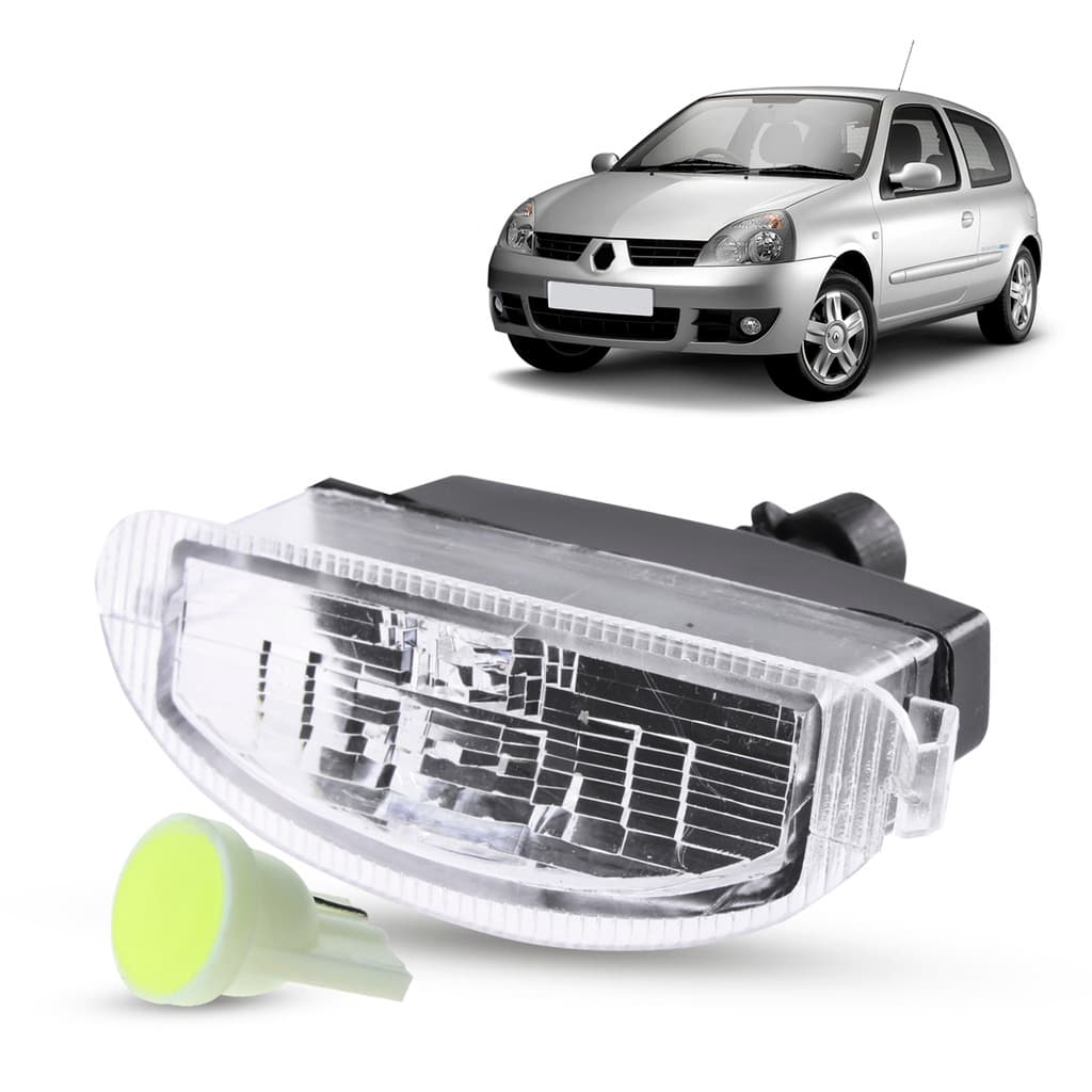 Lanterna Luz De Placa + LED Renault Clio Hatch 1999 2000 2001 2002 2003 2004 2005 Superior Curva