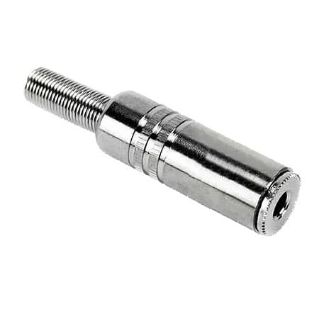 kit 10 conector plug p2 stereo femea metal