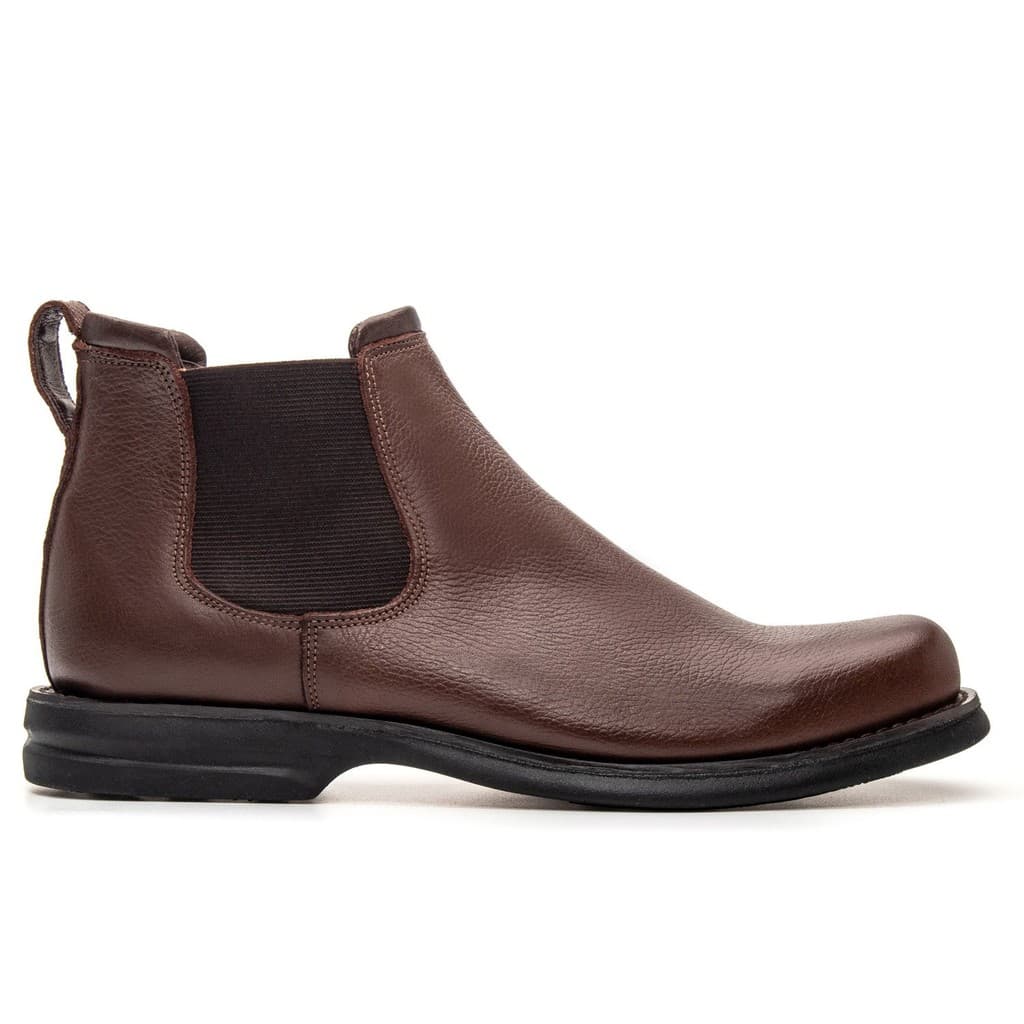 Bota Chelsea Comfort Couro Floather Havana