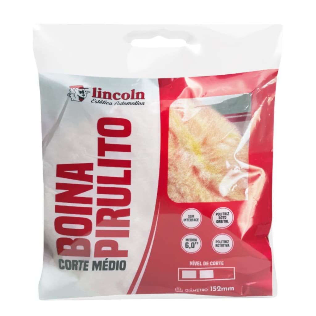 Boina 6 Polegadas Pirulito Corte Médio Mista Sem Interface Lincoln