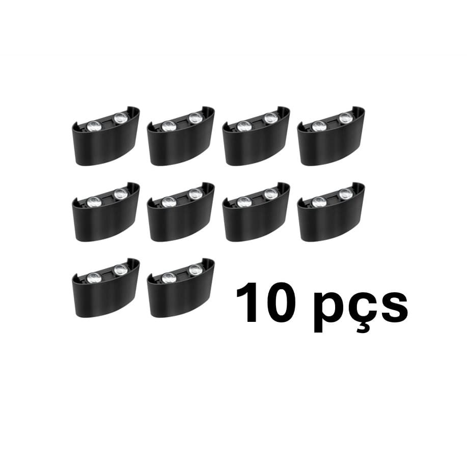 Kit 10 peças Arandela de Led 4W luz amarela iluminação