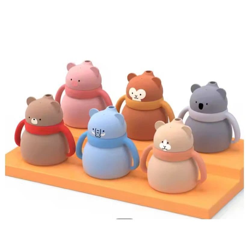 Copo De Alimentação De Silicone De Treinamento C/ Canudo E Alça  Para Bebês -Envio 24HRS!