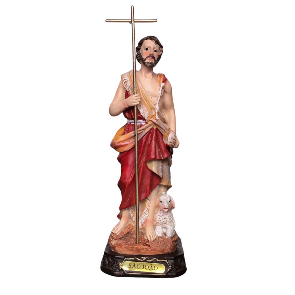 Imagem de São João Batista de resina importada 17cm